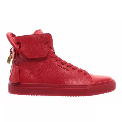Buscemi Men's Deep Red High-Top Sneakers