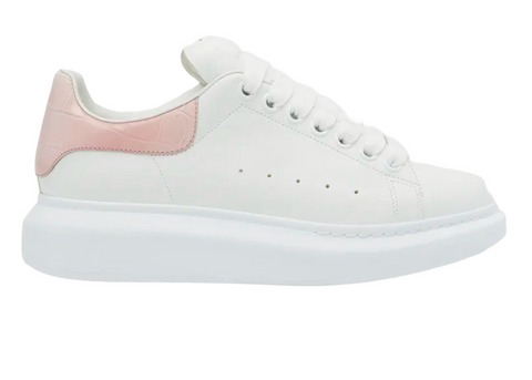 Alexander McQueen Oversized White And Pink Sneakers New