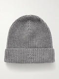 Celine Logo-Embroidered Ribbed Cashmere Beanie