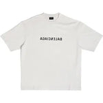 Balenciaga T-shirt Bal Mirror Print V Jersey Dstry Ecru/Black