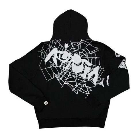 Aopsia Spider Web Zip Up Black/White