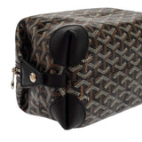 Goyard Black Goyardine Coated Canvas and Leather Boeing 25 Trousse Clutch