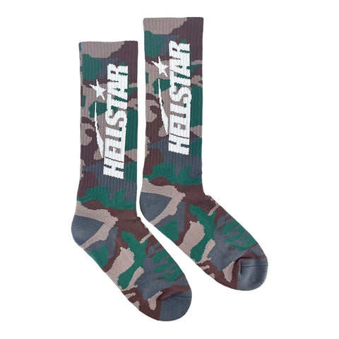 Hellstar Logo Socks Camo Brown