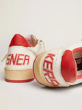 Golden Goose - Women's Ball Star in white leather with red star and heel tab