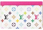 LV x Takashi Murakami Card Holder White Multicolored