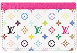 LV x Takashi Murakami Card Holder White Multicolored