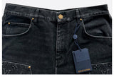 Louis Vuitton Washed Black Monogram Carpenter Shorts