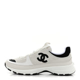 Chanel Suede Calfskin Grosgrain Womens CC Sneakers