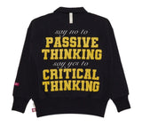 Advisory Board Crystals Men's Critical Thinking Collared Crew Jump in Black