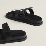 Hermes Chypre Sandal Noir Calfskin Leather (W)