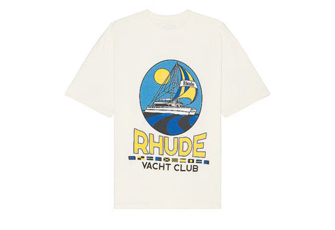 Rhude Yacht Club Tee in Vintage White