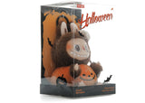 Labubu Happy Halloween Party Series-Sitting Pumpkin Vinyl Plush Pendant