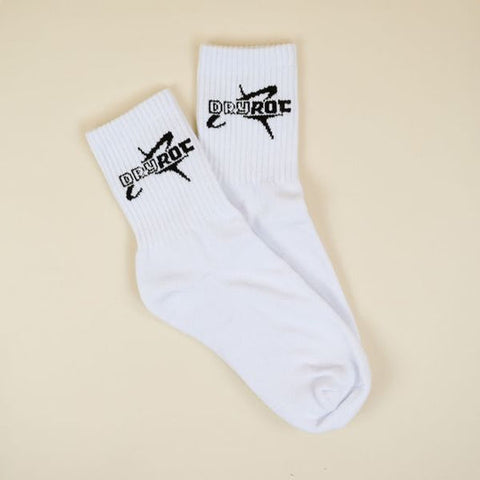 Dry Rot Orbit Crew Socks White