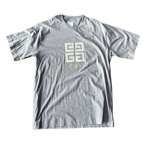 Givenchy 4G Embroidered
Crewneck T-Shirt 'Light Grey Mel...