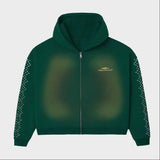 HMDD Crystal Zip Up Green Bean