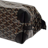 Goyard Black Goyardine Coated Canvas and Leather Boeing 25 Trousse Clutch