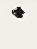 Chanel Mesh, Suede Calfskin & Grained Calfskin 
Black & White Sneakers