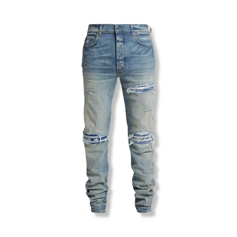 Amiri MX1 Blue Bandana Jeans