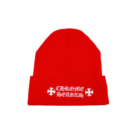 Chrome Hearts Logo Beanie Red
