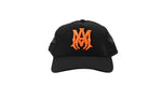 Amiri MA Logo Trucker Hat Black & Orange