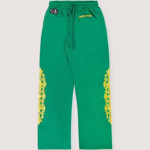 Chrome Hearts Green Floral Mesh Jersey Pants (Preowned)