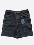 Louis Vuitton Washed Black Monogram Carpenter Shorts