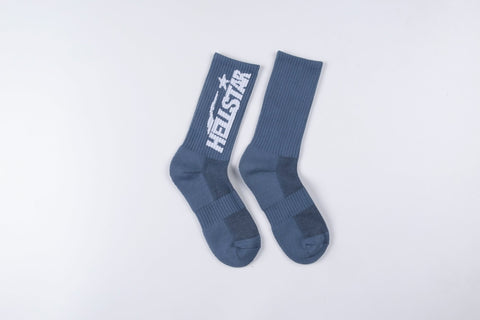 Hellstar Logo Socks Earth Blue