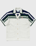 Casablanca Crochet Effect Tennis Shirt White