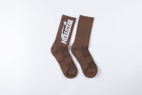 Hellstar Logo Socks Earth Brown