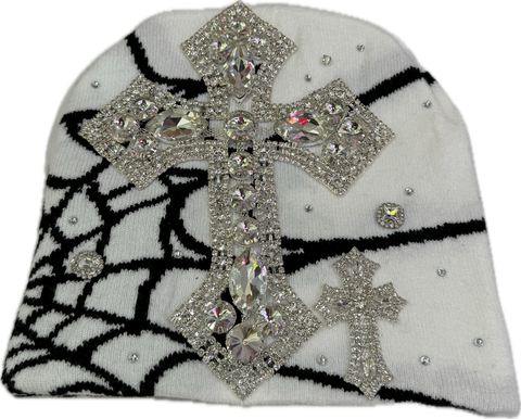 Billionaire Dreams Spider Web Beanie White/Black