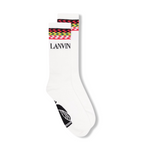 Lanvin White and MultiColor Logo Calf Length