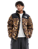 The North Face 1996 Nuptse Down Puffer Jacket Brown Abstract