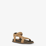 Fendi Feel Brown Fabric Slides