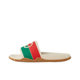 Gucci Rubber Web Interlocking G Sandals