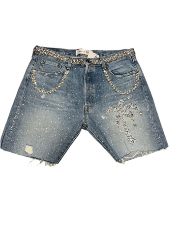 Root of Evil - Rhinestone Palm Tree Shorts