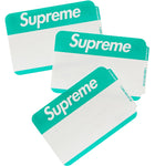 Supreme Name Badge Stickers (Single) Green