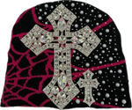 Billionaire Dreams Spider Web Beanie Black/Pink