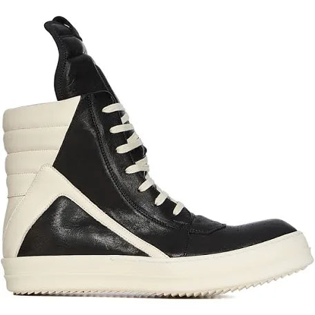 Rick Owens Geobasket Leather High-Top Sneakers Black