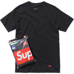 Supreme Hanes Tagless Tees (3) pack black