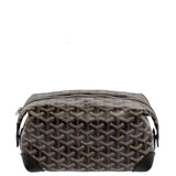 Goyard Black Goyardine Coated Canvas and Leather Boeing 25 Trousse Clutch