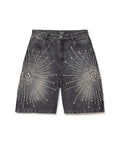 Vale Blue Cluster Jorts Black