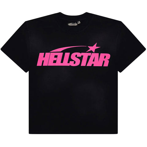 Hellstar Clasic T-shirt Black/Pink (Gel Print)