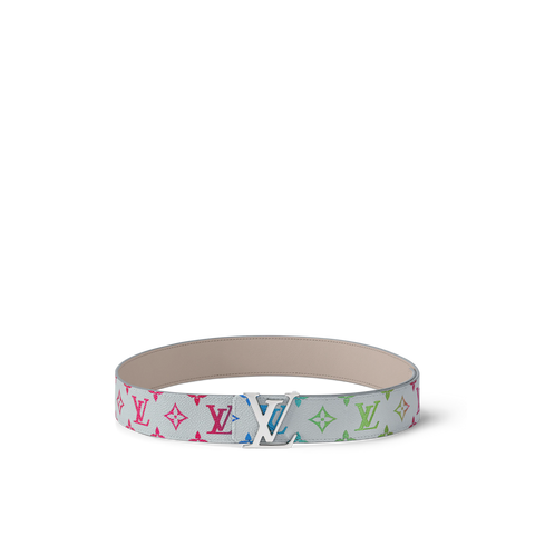 LV 40mm Reversible Belt Monogram  Iridescent Multicolored