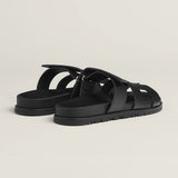 Hermes Chypre Sandal Noir Calfskin Leather (W)