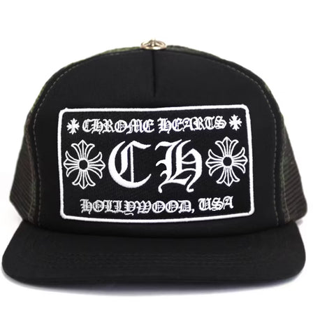 Chrome Hearts CH Hollywood Trucker Hat Black/Camo
