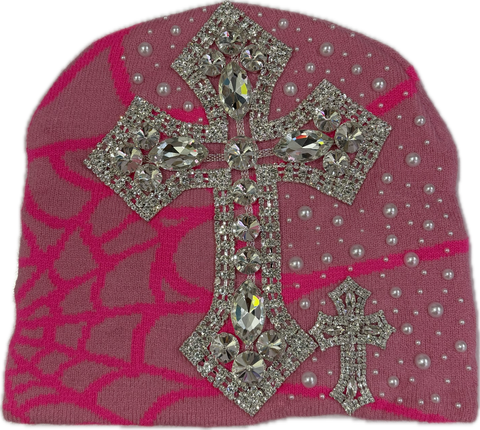Billionaire Dreams Spider Web Beanie Light Pink/Pink