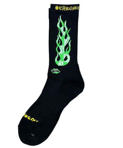 Chrome Hearts Matty Boy Flame Socks Black