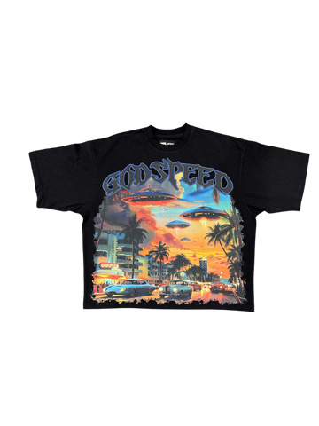 Godspeed Ocean Drive Invasion Black Tee