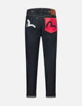 EVISU BOLD SEAGULL PRINT CARROT FIT JEANS #2017