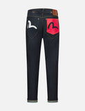EVISU BOLD SEAGULL PRINT CARROT FIT JEANS #2017